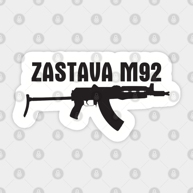 Sub Machine Gun Zastava M92 Sticker by FlyNeX